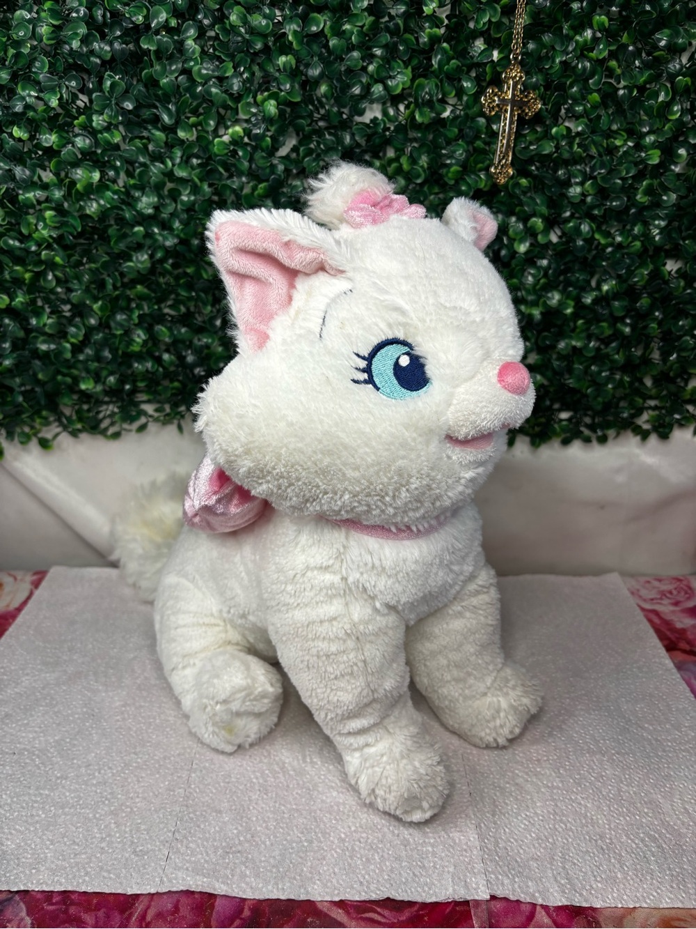 Disney Store The Aristocats MARIE White Cat Plush 12" Stuffed Animal